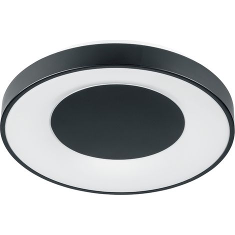 Plafoniera LED 72W tonda 48cm nera con telecomando IP44 (1/5)