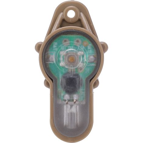 Mini lampe torche de sécurité pour la survie en extérieur, étanche IPX8, fixation sur casque, avec trou de suspension, base couleur argile - e-AquaForge (1/5)
