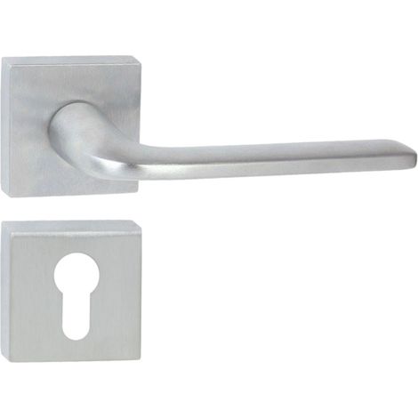 DOMINO Poignée de porte VITTORIA QR M4 PZ Poignée avec plaque PZ pour cylindre profilé Chromé satiné (1/5)