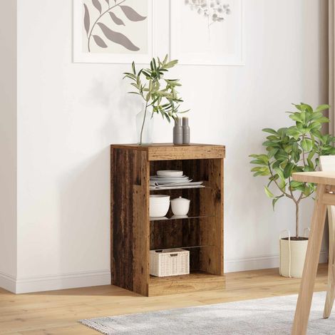 LED-Sideboard Altholz 41 x 37 x 67 cm Holzwerkstoff