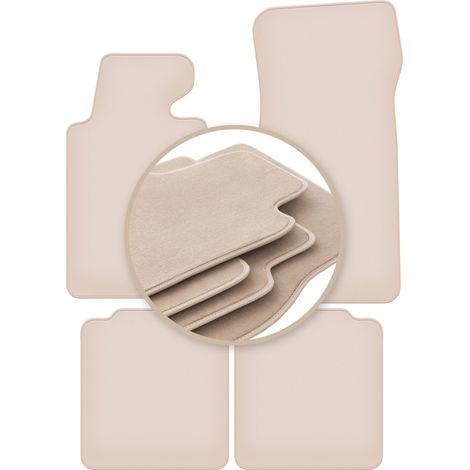 PREMIUM beige Matten für: BMW 7 E32 LANG 1986-1994