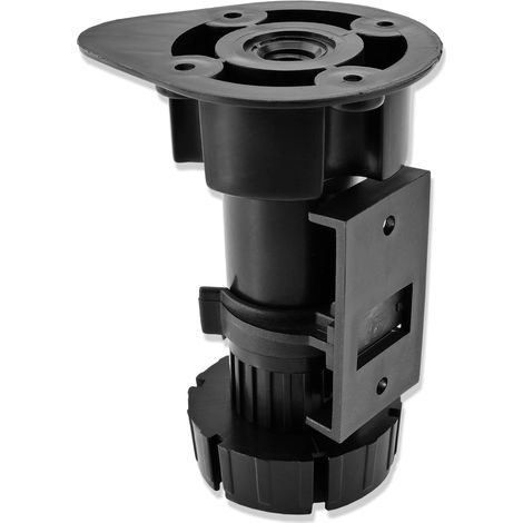 20 Pieds de meuble, Réglable 100mm-160mm, Plastique noir, Pour cuisine table bureau, Avec 10 clips (1/5)