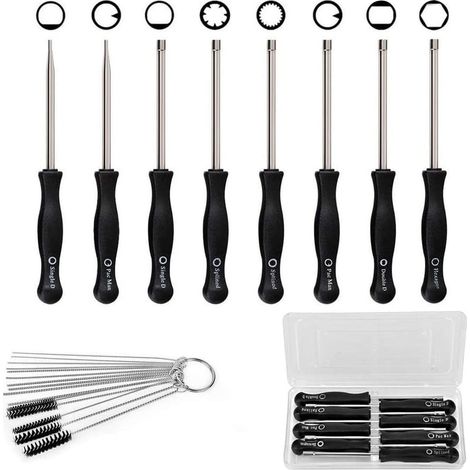 Tournevis de Réglage de Carburateur 8 Pcs Nettoyage Moteur Réparation Convient à La Plupart des Moteurs avec Mallette de Transport (1/5)