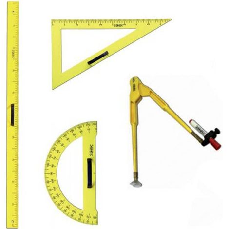 Set de 4 pièces de tracage magnétique - Jaune -Ulmann