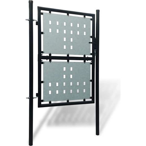 Maison Exclusive - Schwarzes Einzeltür-Gartentor 100x125 cm