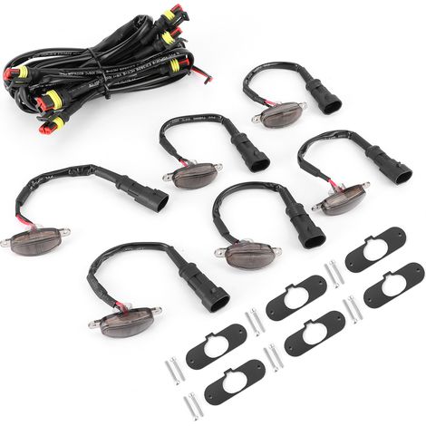 GARRYFIZH Feu de calandre LED étanche pour Ford F150 SVT RAPTOR 2004 – 2019, rouge, avertissement de brouillard (1/5)