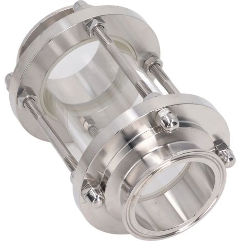 Inline-Schauglas, Edelstahl, gerader Durchfluss, Kragenanschluss für Öl und Luft, 76 mm / 2,99 Zoll (1/5)