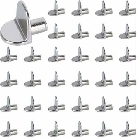 Taquet Etagere 5mm Taquets pour Étagères Chevilles de Support d'Étagère Goupille Étagère Broches Support Etagere Bricolage Acier Inoxydable,40Pcs (1/5)