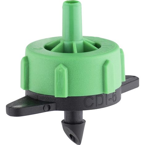 50 - Goutteur - Arrosage - Auto-régulant 2 Litres/Heure - Pour Tuyau 16mm Et 6mm - Idéal Jardin En Pente - Noir - 2x2cm (1/5)