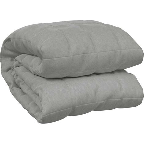 Weighted Blanket Grey 220x260 cm 11 kg Fabric vidaXL