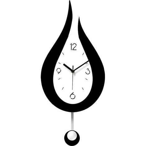 pendules Murales Silencieuses Gouttelettes D'eau Swing Horloge Murale Design Moderne Style Nordique Salon Horloges Murales Mode Creative Chambre H (1/5)
