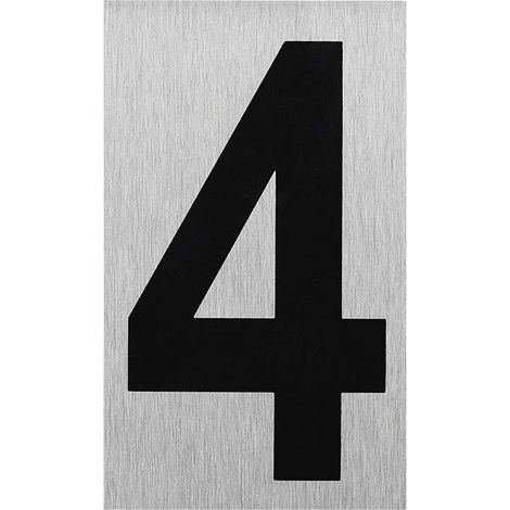 Plaque de porte pricenet number 4 aluminium 10x6 cm