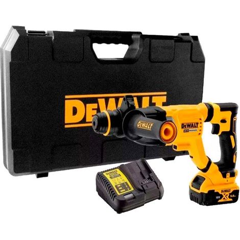 DeWalt DCH263P1 Cordless 18V XR Brushless 3.0J SDS+ Rotary Hammer Drill with 5Ah Battery, Charger and Carry Case