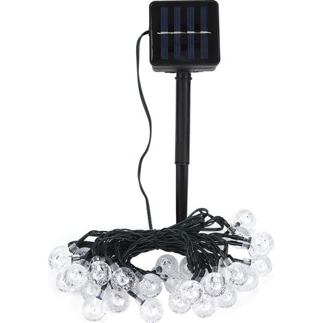 Wasserdichte, solarbetriebene Lichterkette mit 30 LEDs für Garten, Terrasse, Rasen, Hochzeit und Partydekoration (1/5)