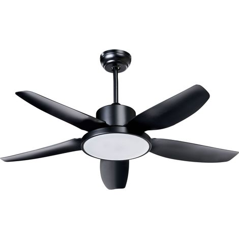 Deckenventilator mit Licht LOUVET mit Fernbedienung LED Schwarz