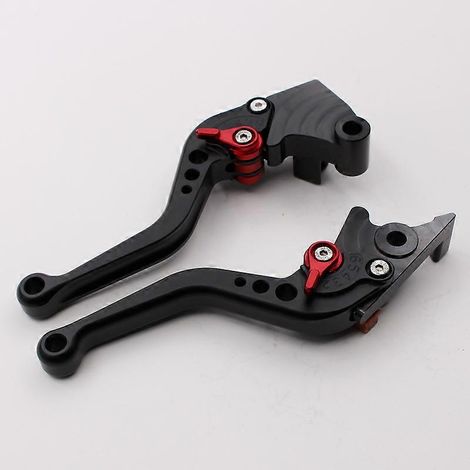 Accessoires moto : Klaxon de frein modifié, guidon Kawasaki Z125, levier d'embrayage Pro, levier de démarrage au frein (poignée courte noire). (1/5)