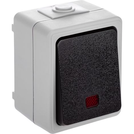 BeMatik - Montage en surface étanche IP54 10A 250V avec bouton-poussoir (1/5)