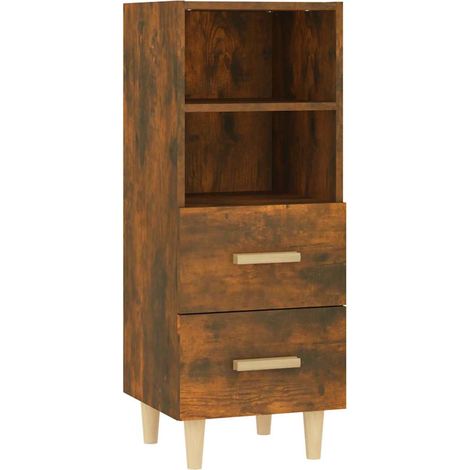 Sideboard/Anrichte/Buffet Räuchereiche 34,5x34x90 cm Holzwerkstoff LXWW998969 (1/5)