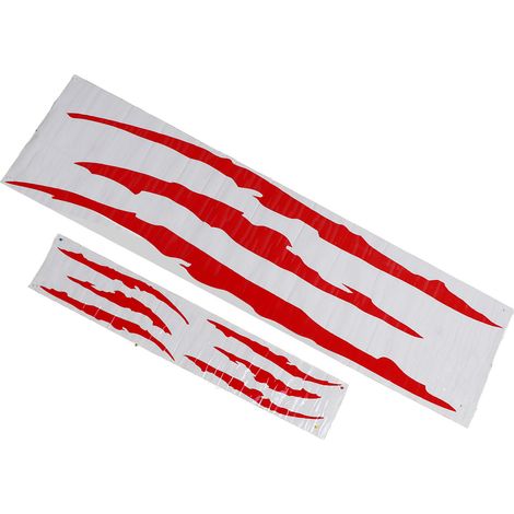 Lot de 2 autocollants universels rouges pour capot de voiture, style griffes, pour moteur. (1/5)