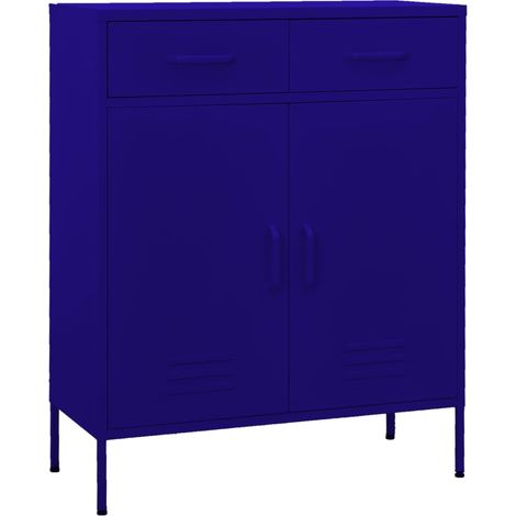 Storage Cabinet Navy Blue 80x35x101.5 cm Steel vidaXL