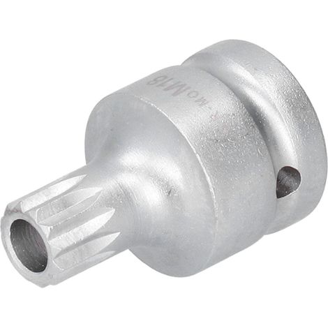 Embout cannelé M18 de 20 mm (3/4 pouce), triple carré, argenté, pour perceuse électrique universelle antirouille pour voiture (1/5)