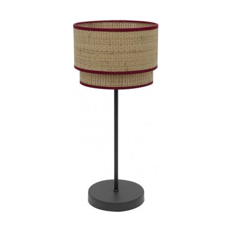 Tischlampe Roque 1xe14 Natur/rot 41x18x18 cm