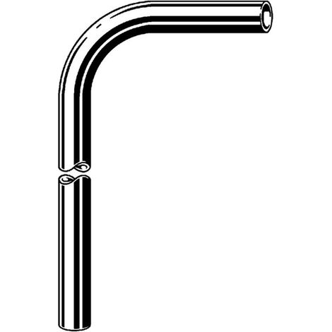 tuyau de sortie Viega 90 degrés chromé 32x220x580mm en laiton (1/3)