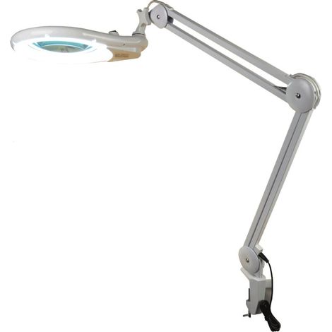 Lampe-loupe LED 178 mm – Lentille en verre 5 dioptries – 108 LEDs – 30W – Éclairage puissant pour travaux de précision –