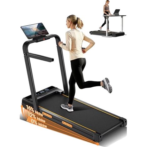 Cinta de correr plegable, inclinación ajustable, diseño compacto, X5F (1/2)