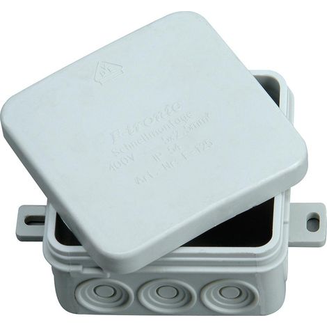 Kopp - Feuchtraum Aufputz-Abzweigdose, 75x75x40mm, IP54, grau - 340604009 (1/2)