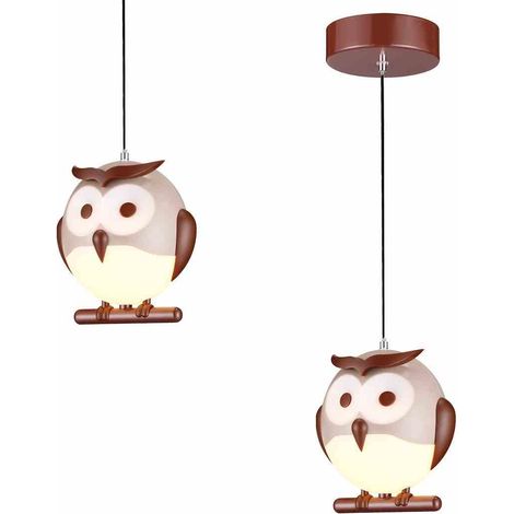 Lampada a sospensione Milagro OWL ML243 E14 40W marrone (1/5)