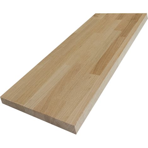 Etagère épaisse chêne bois massif L.80 X l.30 cm, Ep.26 mm
