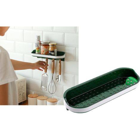 Mensola Adesiva Parete Scaffale Organizer Portaoggetti Gangi Bagno Cucina (1/5)