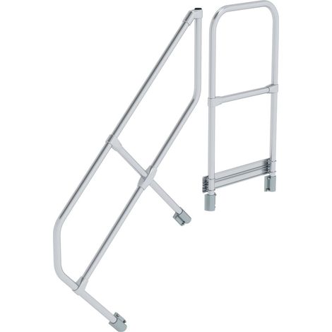 Günzburger Steigtechnik deuxième main courante pour escalier avec plate-forme 45° à 4 marches - 600504