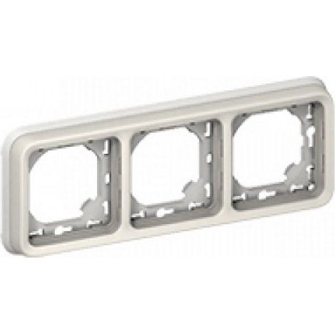 Legrand 069698 – Plattenträger – für Prog Plexo modular versenkt weiß – 3 horizontale Positionen