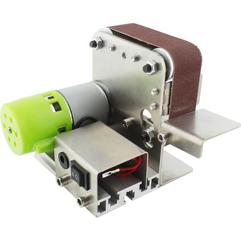 Geevorks Mini-Bandschleifer, elektrische Schleif-, Polier- und Schleifmaschine mit 7 variablen Geschwindigkeiten und 10 Schleifscheiben