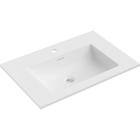 Mexen Otis lavabo empotrado en encimera 71 x 46,5 cm, blanco mate - 25187001 (1/3)