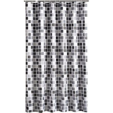 Duschvorhang 200 x 240 cm (B x H), schimmelresistent, antibakteriell, wasserabweisend, mit weichem Polyesterfutter. Badezimmervorhang mit schönen Mustern für Bad und WC.