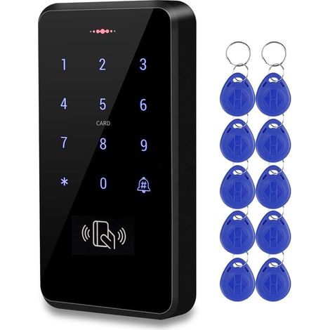 Extérieur étanche RFID Clavier Tactile Système de Contrôle d'accès étanche à la Pluie WG26 / 34 125 KHz Lecteur de Carte + Porte-clés (1/5)