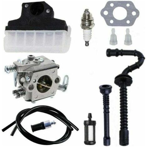 Carburateur + Filtre à air + Bougie d’Allumage + Tuyau d’Essence/d’Huile pour Tronçonneuse STIHL 021 023 025 MS210 MS230 MS250 Carburateur (1/5)