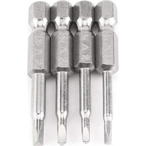 Jeu D'embouts De Tournevis Magnétiques De 50 Mm, 4 Embouts Δ en Forme De Triangle avec Tige Hexagonale De 1/4 Pouce pour Radiateurs Soufflants, Aspirateurs Et Plus Encore (1/5)