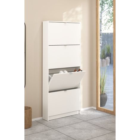 SCARPIERA 4 RIBALTE MOD. SHOES CM 70.3X16.5 H.162 BIANCO OPACO