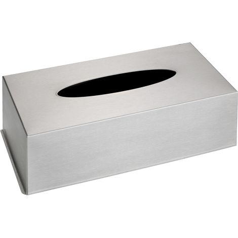 WENKO Edelstahlbox für Kosmetiktücher Edelstahl, rostfrei, Silber matt, Edelstahl rostfrei satiniert (1/5)