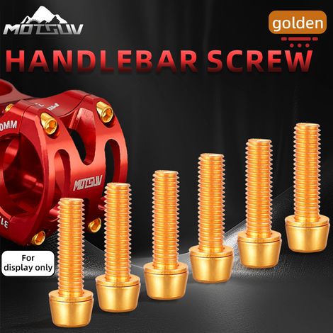 vis de tige en or vis de guidon de vélo en alliage d'aluminium irisé revêtu M5+18mm pièces de fixation universelles (1/5)