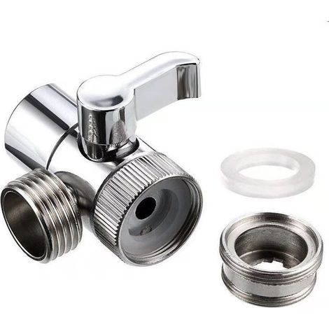 Shower Head Components, Shower Adapter, Diverter, Shower System, Sink Faucet Replacement for Kitchen or Bathroom M22 x M24 (1/5)
