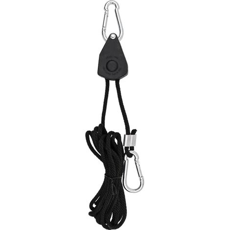 Set mit 2 robusten 1/8"-Ratschenaufhängern, verstellbaren Seilaufhängern für Pflanzenventilatoren, Filterbeleuchtung, Tragkraft 150 lb pro Paar