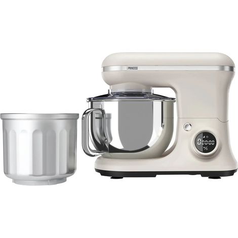 [NEUWERTIG] B-Ware Princess Küchenmaschine Rührgerät Küchenhelfer 1200 W Creme Weiß Edelstahl