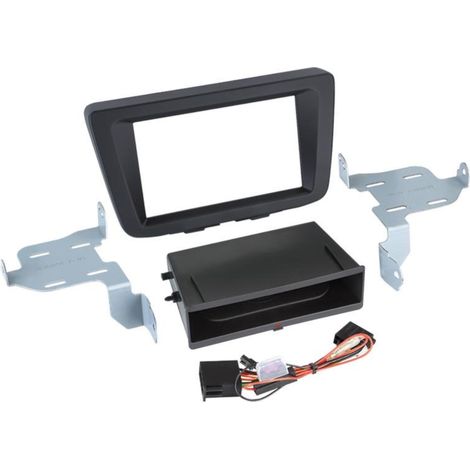 Kit support avec vide poche Induction Qi compatible avec Suzuki Baleno - Noir