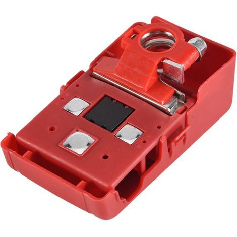 1 roter ABS-Metall-Autobatterieanschluss, Batterieklemme, Kupferanschluss, Batterieclip, Pluspol (1/4)