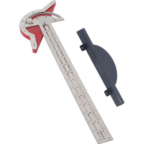 Règle à angle droit en aluminium, équerre en T pour menuisiers, rapporteur de bord pour étudiants, architectes et designers, 15 pouces (1/5)